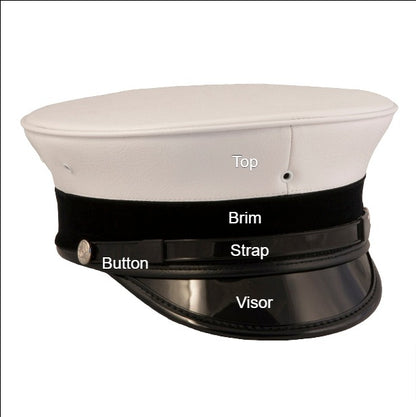 W. Alboum Fireman's Comfort Fit Fire Bell Crown Cap - White