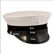 Load image into Gallery viewer, W. Alboum Fireman&#39;s Comfort Fit Fire Bell Crown Cap - White
