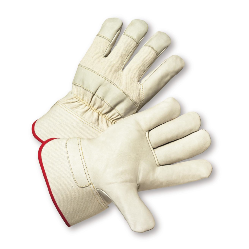 PIP 5000 Premium Top-Grain Cowhide Leather Palm Canvas Back Work Gloves (Dozen)