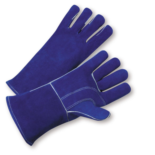 IronCat 945 Premium Cowhide Side Split Leather Gauntlet Cuff Welder's Gloves (Dozen)