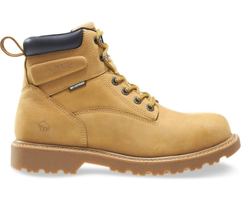 Wolverine W10632 Floorhand 6" Waterproof Steel Toe Work Boots - Wheat