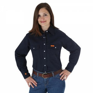 Wrangler FRLW03N Flame Resistant Women's Long Sleeve Shirt (HRC 2 - 9.5 cal)
