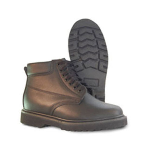 Men's 6" Leather Inmate Boots with No Shank - Black
