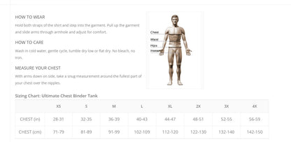 Men's Ultimate Chest Binder Compression Tank Top Undershirt