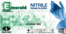 Load image into Gallery viewer, Emerald Powder-Free Nitrile Exam Gloves, 3 Mil (case)
