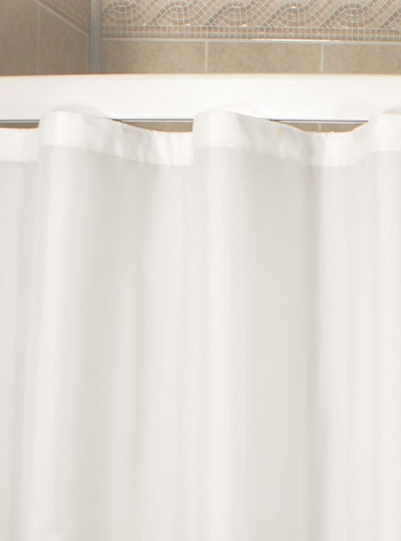 Kartri KNCNAA Karlon Shower Curtain with Sewn Eyelets, White, 72