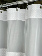 Load image into Gallery viewer, Kartri CTY Waffle Polyester Shower Curtain with Grommet Eyelets, White, 72&quot;x72&quot; or 72&quot;x78&quot;
