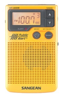 Sangean DT-400W AM-FM Digital Weather Alert Pocket Radio