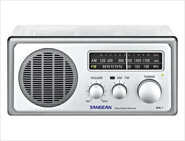 Sangean WR-1CL Analog AM-FM Clear Cabinet Table-Top Radio